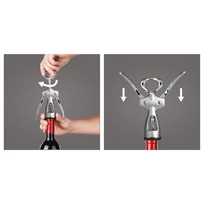 Vacu Vin Kanatlı Tirbuşon Gümüş - Kutulu Gümüş