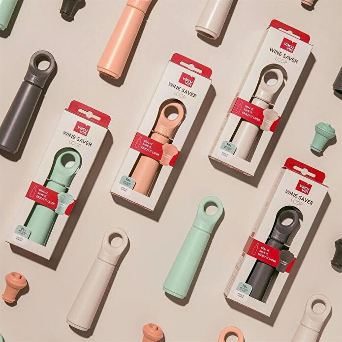 Vacu Vin Şarap Vakum Seti 1 Pompa 1 Şarap Tıpası - Kutulu Haki Yeşil