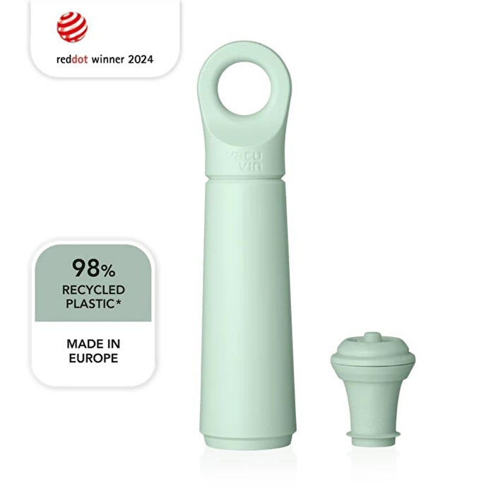 Vacu Vin Şarap Vakum Seti 1 Pompa 1 Şarap Tıpası - Kutulu Haki Yeşil