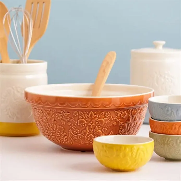 Mason Cash Home To Roost S24 Desenli Karıştırma Kabı Hardal Sarısı