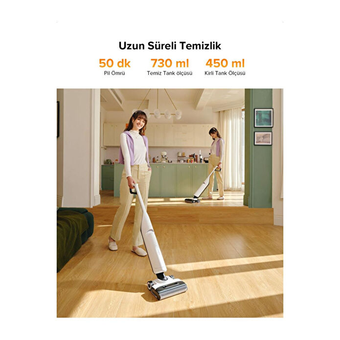 Roborock Flexi Pro Dikey Robot Süpürge Beyaz