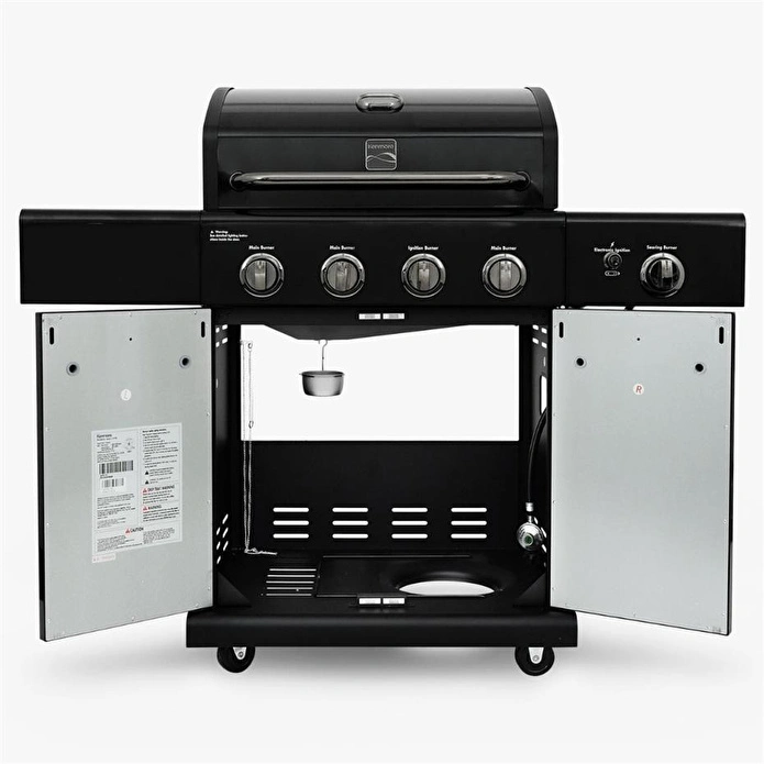 Kenmore Gazlı Barbekü 4 Ocaklı Siyah