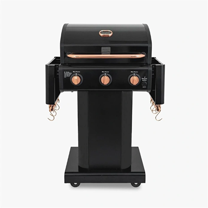 Kenmore Gazlı Barbekü 3 Ocaklı Siyah - Bakır