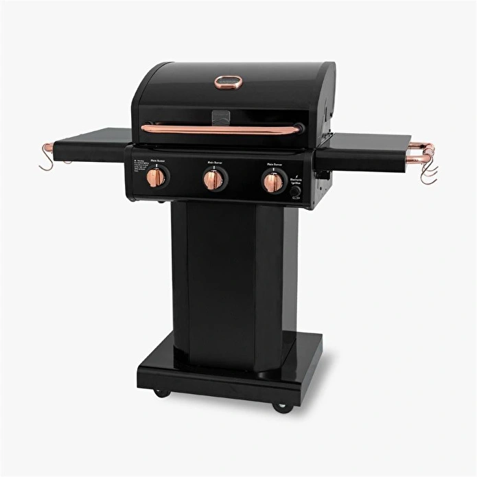 Kenmore Gazlı Barbekü 3 Ocaklı Siyah - Bakır