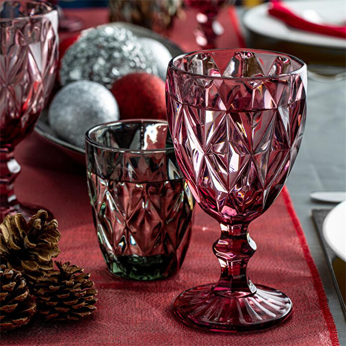 Ravenhead Gemstone Şarap Kadehi 32 Cl Pembe