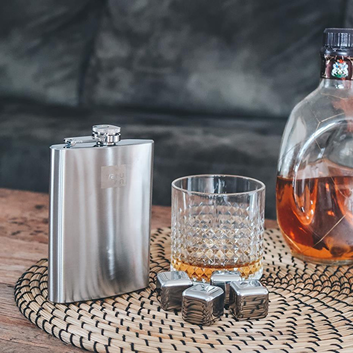 Vacu Vin Viski Taşları 4 Parça - Kutulu Gri