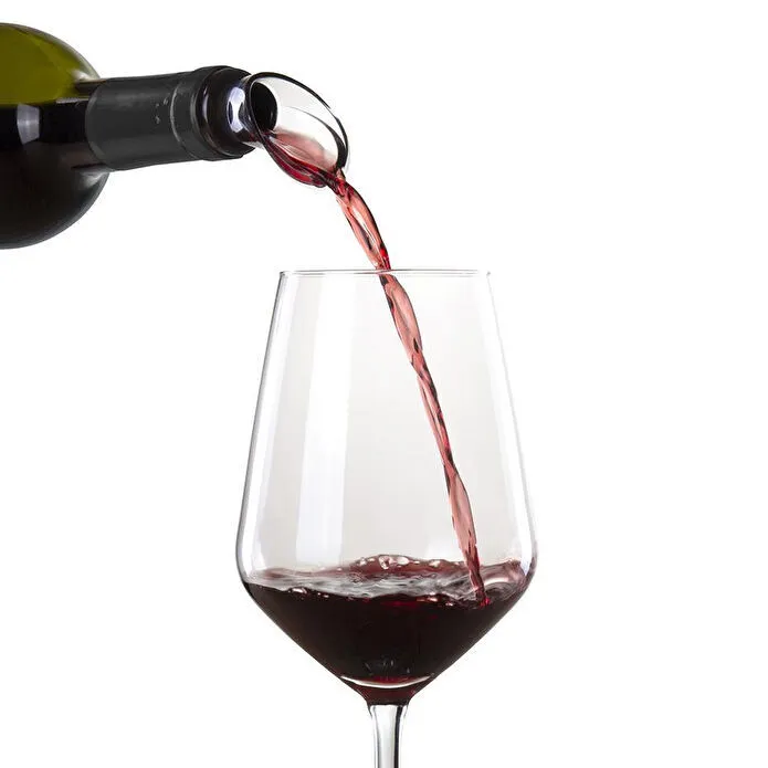 Vacu Vin Şarap Dökücü Kristal Siyah 2 Parça Siyah