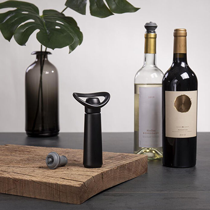 Vacu Vin Şarap Koruyucu Concerto Siyah 1 Pompa 1 Tıpa - Kutulu Siyah