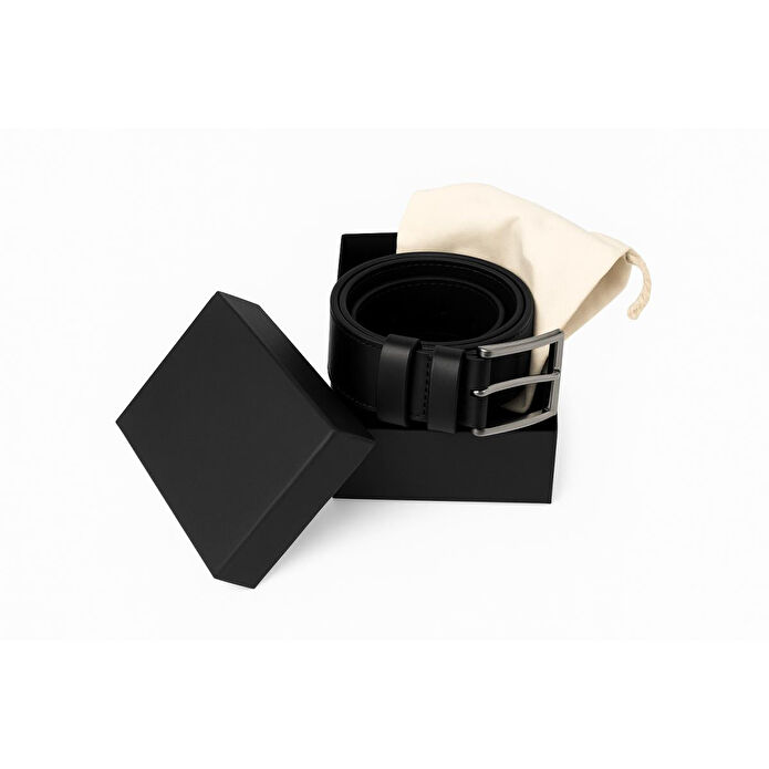 Bloominbag Bloombelt Cosmic Black Hakiki Deri Erkek Kemer-110cm
