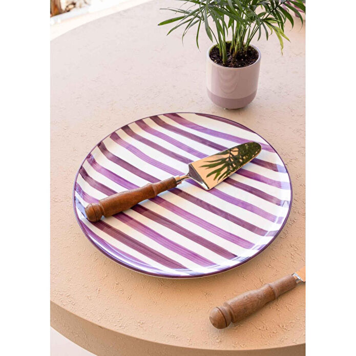 The Mia Joy Kahvaltı Takımı 6 Kişilik 18 Parça Mor 1802