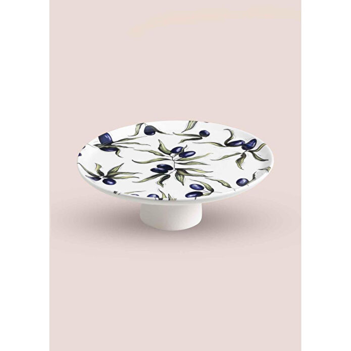 The Mia Olivos Ayaklı Servis Tabağı 10x30 Cm Ovs0010