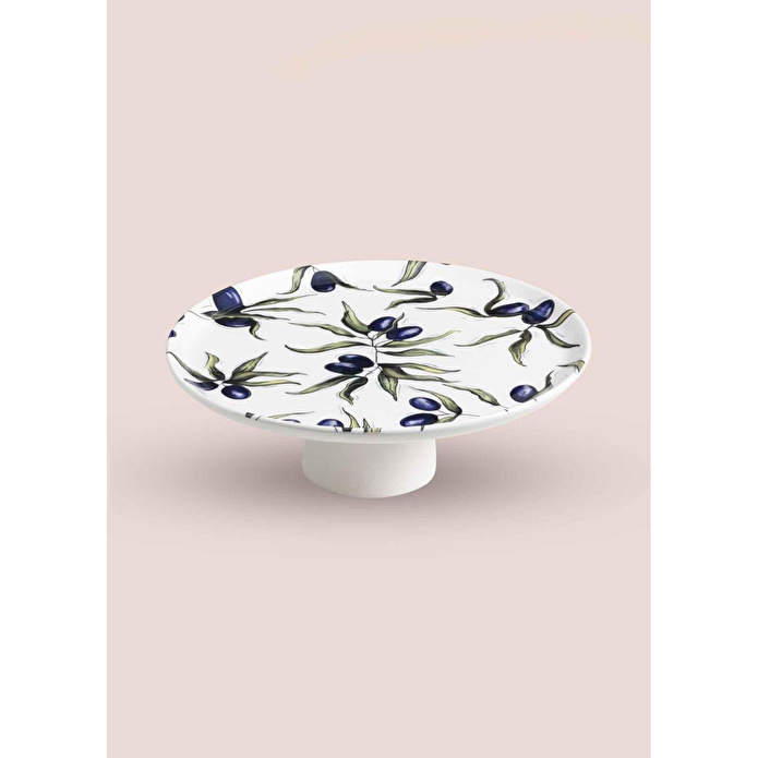 The Mia Olivos Ayaklı Servis Tabağı 10x30 Cm Ovs0010