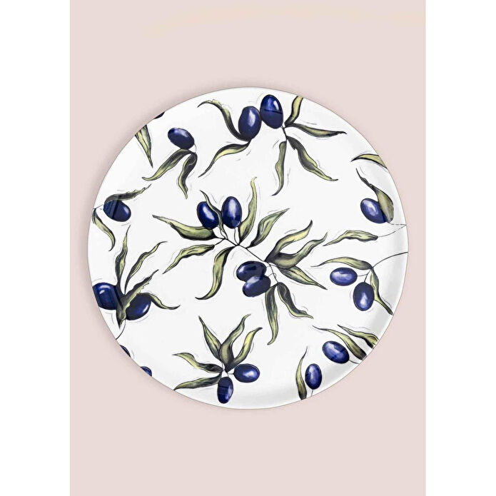 The Mia Olivos Ayaklı Servis Tabağı 10x30 Cm Ovs0010