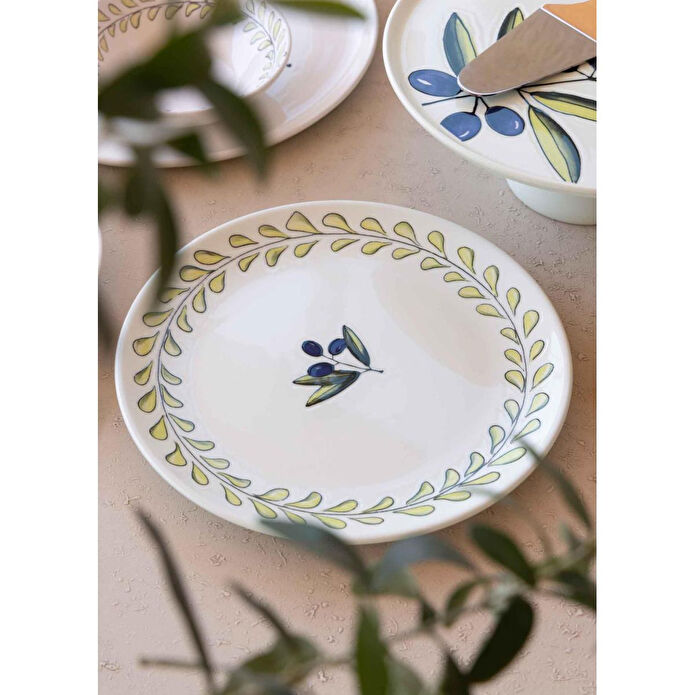 The Mia Olivos Servis Tabağı 6lı Set 26 Cm Ovs0004