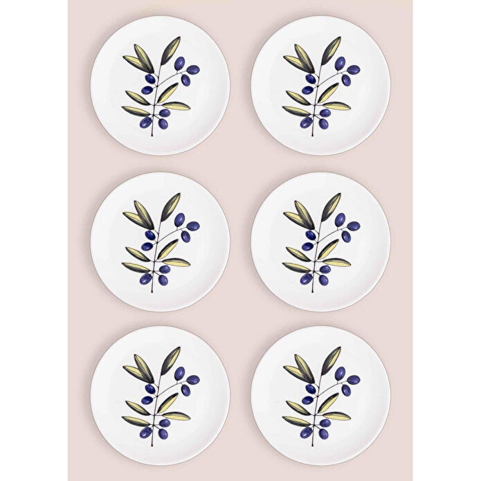 The Mia Olivos Servis Tabağı 6lı Set 26 Cm Ovs0003