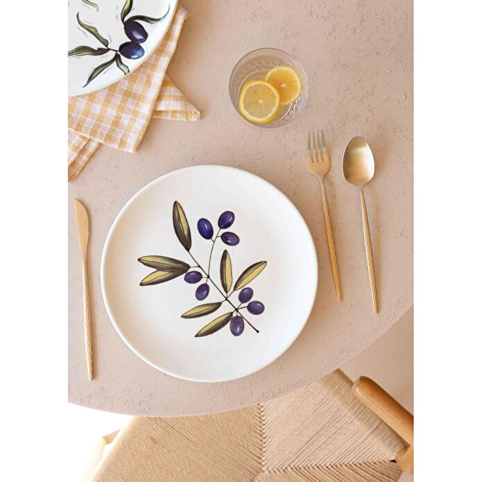 The Mia Olivos Servis Tabağı 6lı Set 26 Cm Ovs0003