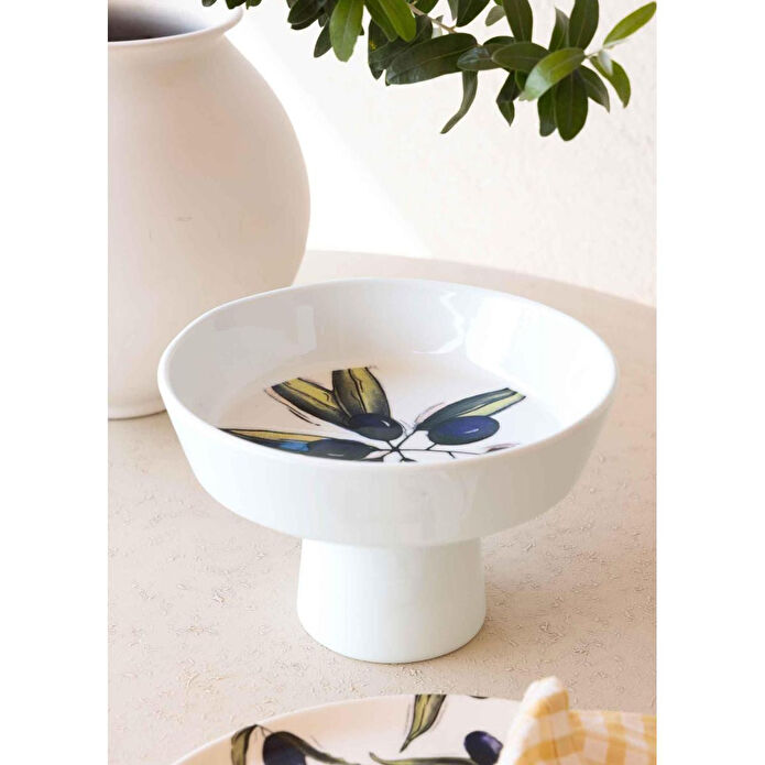 The Mia Olivos Ayaklı Meyvelik 23x14 Cm