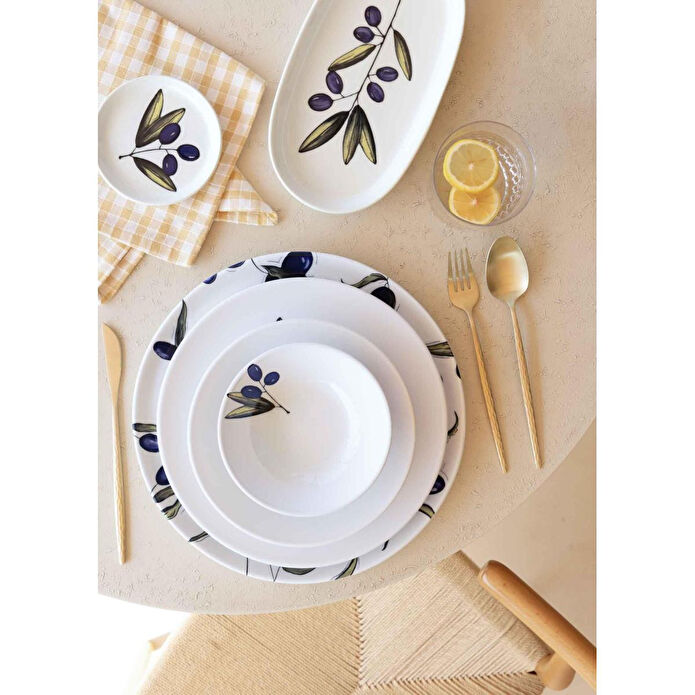 The Mia Olivos Oval Servis 2li 26 Cm