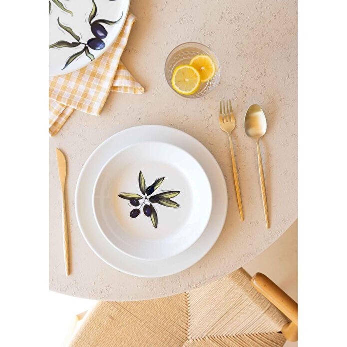 The Mia Olivos 6 Kişilik Yemek Takımı 24 Parça Set 1