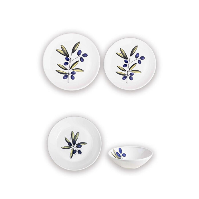 The Mia Olivos 6 Kişilik Yemek Takımı 24 Parça Set 1