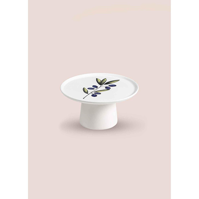 The Mia Olivos Ayaklı Servis Tabağı 10x19 Cm