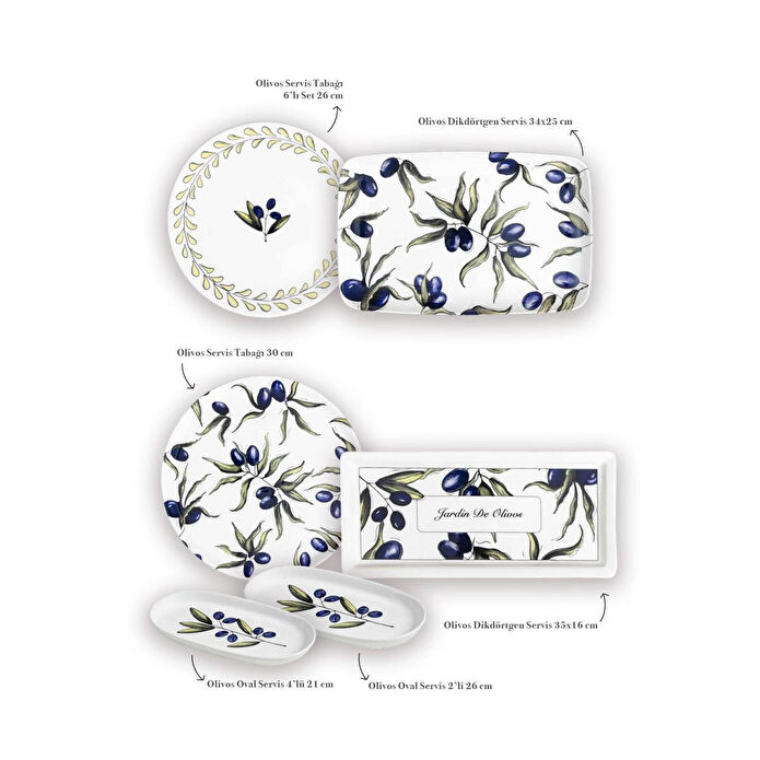 The Mia Olivos Kahvaltı Takımı 6 Kişilik 15 Parça Set 2