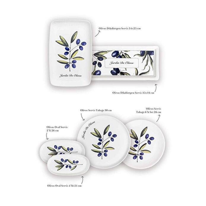 The Mia Olivos Kahvaltı Takımı 6 Kişilik 15 Parça Set 1