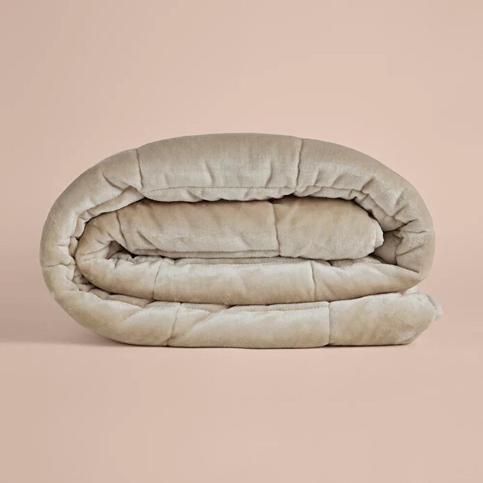 Penelope Çift Kişilik Çift Taraflı Welsoft Yorgan Taş 195x215 Cm - Velour Serisi