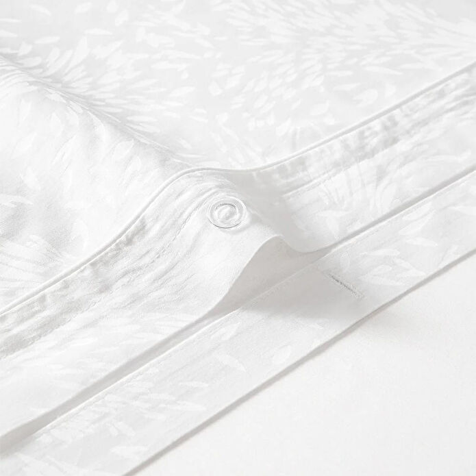 Penelope %100 Pamuk Saten Nevresim Seti 200x220 Cm Beyaz - Plume Serisi