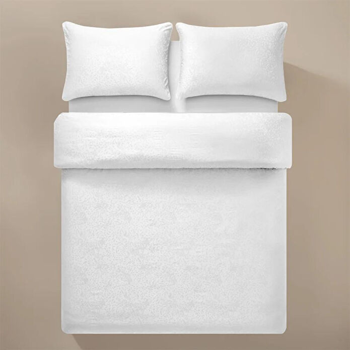 Penelope %100 Pamuk Saten Nevresim Seti 200x220 Cm Beyaz - Plume Serisi