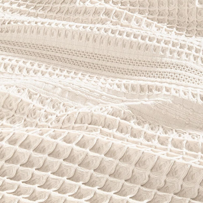 Penelope %100 Pamuk Dokuma Yatak Örtüsü 240x250 Cm Beyaz - Belinda Serisi