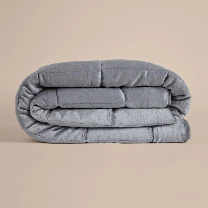 Penelope Tek Kişilik Çift Taraflı Welsoft Yorgan Gri 155x215 Cm - Velour Serisi