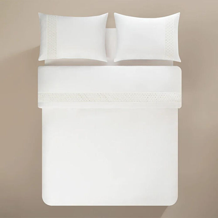 Penelope %100 Pamuk Saten Kumaş Nevresim Seti 200x220 Cm - Delfina Serisi