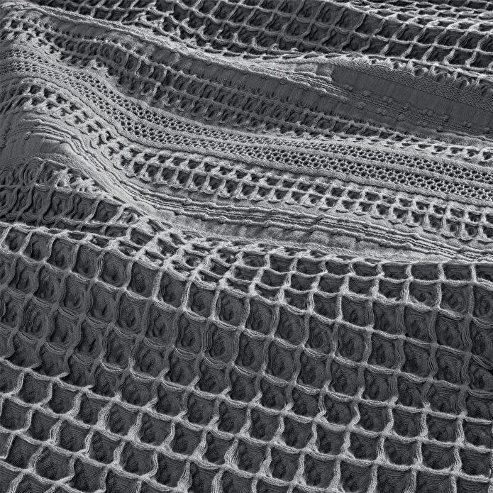 Penelope %100 Pamuk Dokuma Yatak Örtüsü 240x250 Cm Antrasit - Belinda Serisi