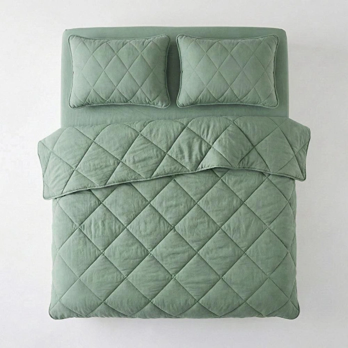 Penelope Microfiber Kumaş Çift Kişilik Yeşil Yastık Yorgan Seti - Colors In Comfort