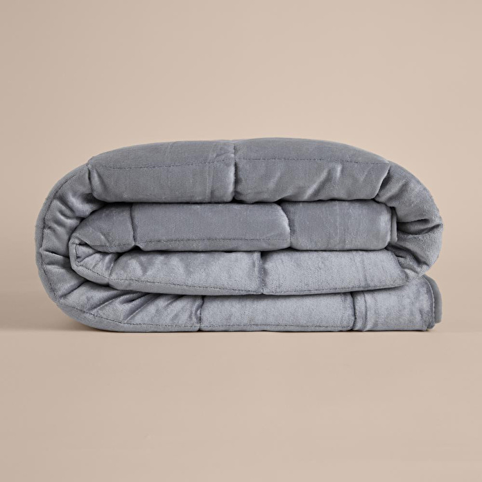 Penelope Çift Kişilik Çift Taraflı Welsoft Yorgan Gri 195x215 Cm - Velour Serisi