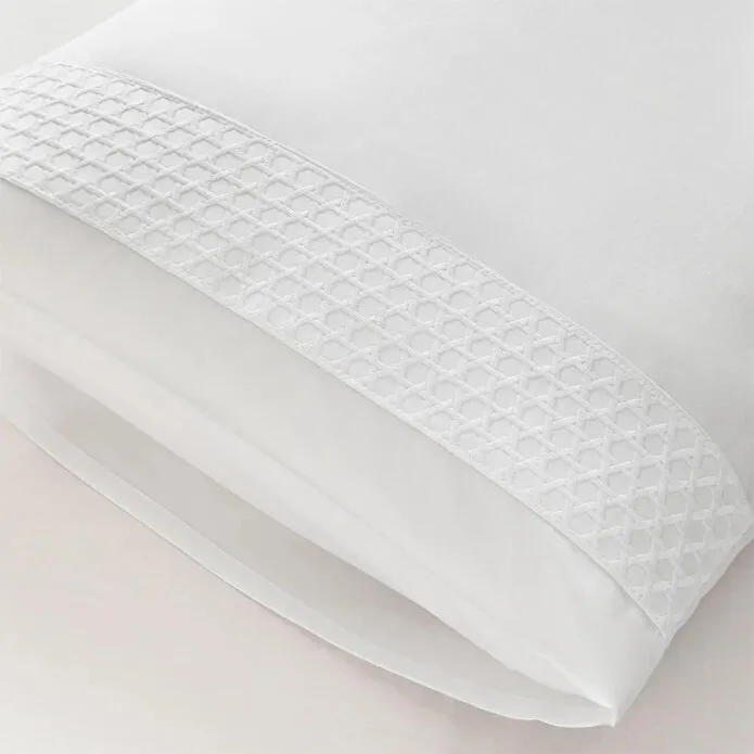 Penelope %100 Pamuk Saten Kumaş Nevresim Seti 240x220 Cm Beyaz - Regina Serisi