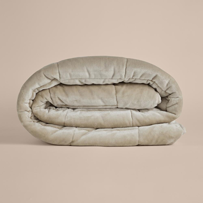 Penelope Tek Kişilik Çift Taraflı Welsoft Yorgan Taş 155x215 Cm - Velour Serisi