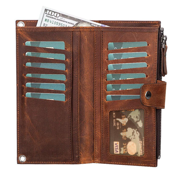 Bloominbag Lozan Strap Saddle Brown Gerçek Deri Çapraz Askılı Cüzdan Çanta