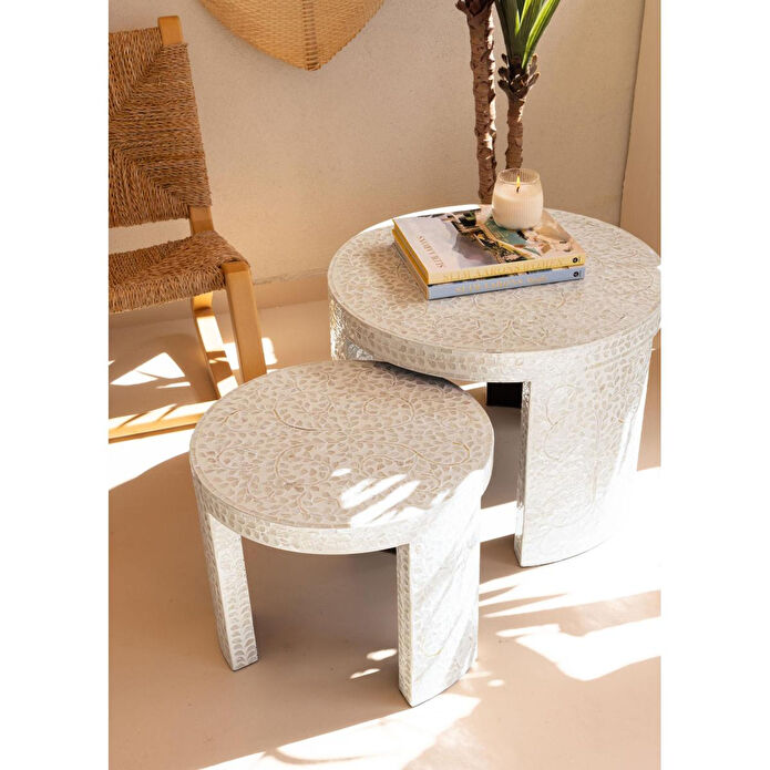 The Mia Sedef Tabure Yan Sehpa 66x48 Cm Tlc0117