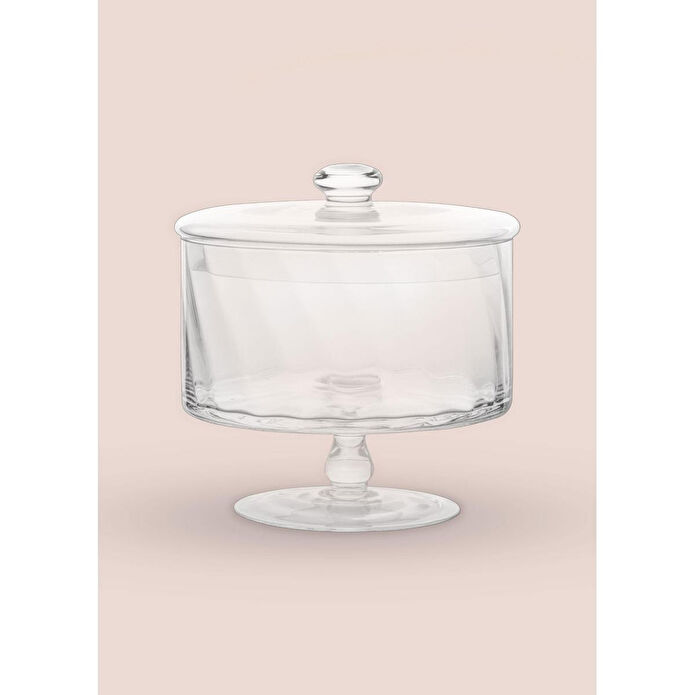 The Mia Ayaklı Cam Saklama Kabı 20 Cm