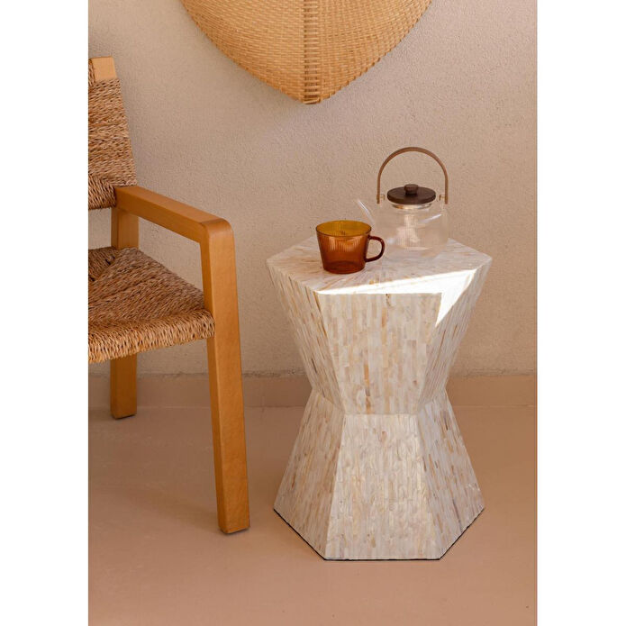 The Mia Sedef Tabure Yan Sehpa 35x40x50 Cm Tlc0129