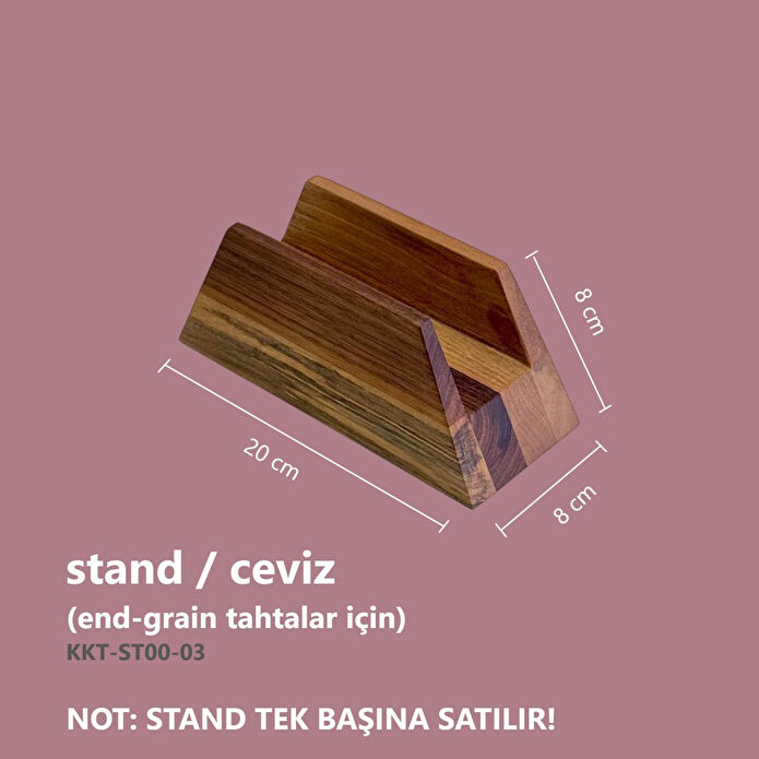 Kaf Ahşap End-Grain Kesme Tahtası Standı / Ceviz