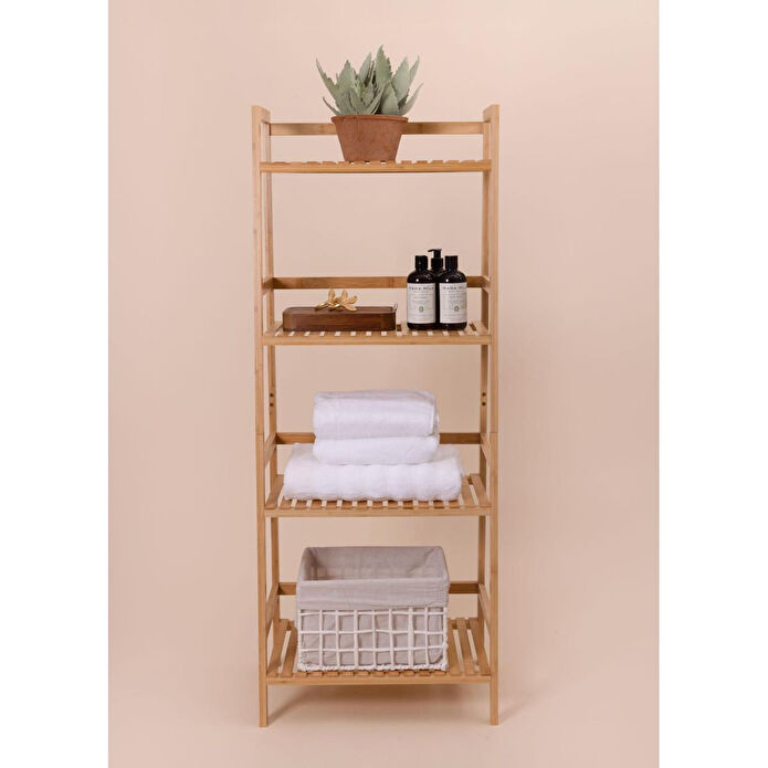 The Mia Bambu 4 Katlı Düzenleyici Dolap Raf 120x49x32 Cm