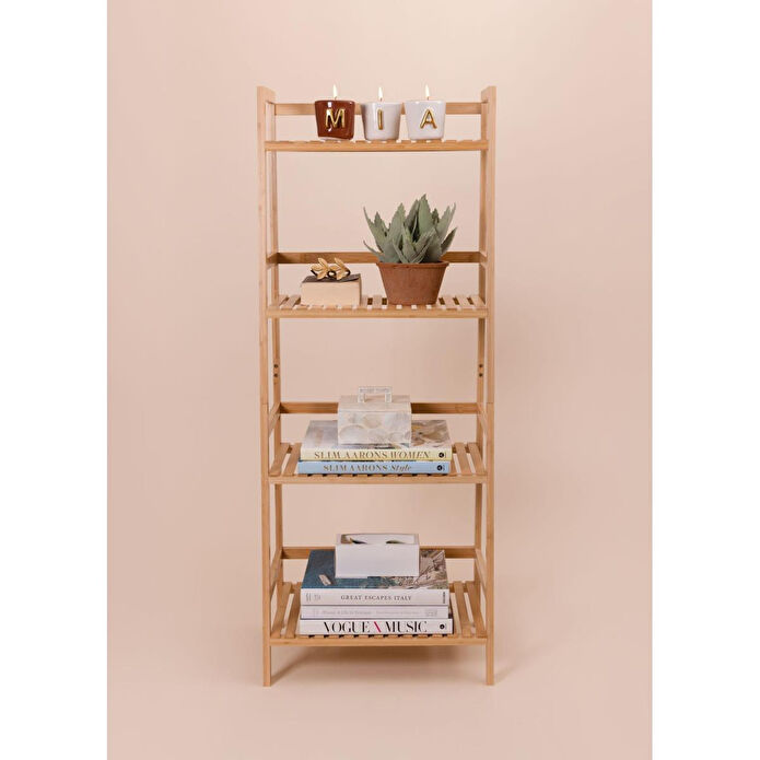 The Mia Bambu 4 Katlı Düzenleyici Dolap Raf 120x49x32 Cm