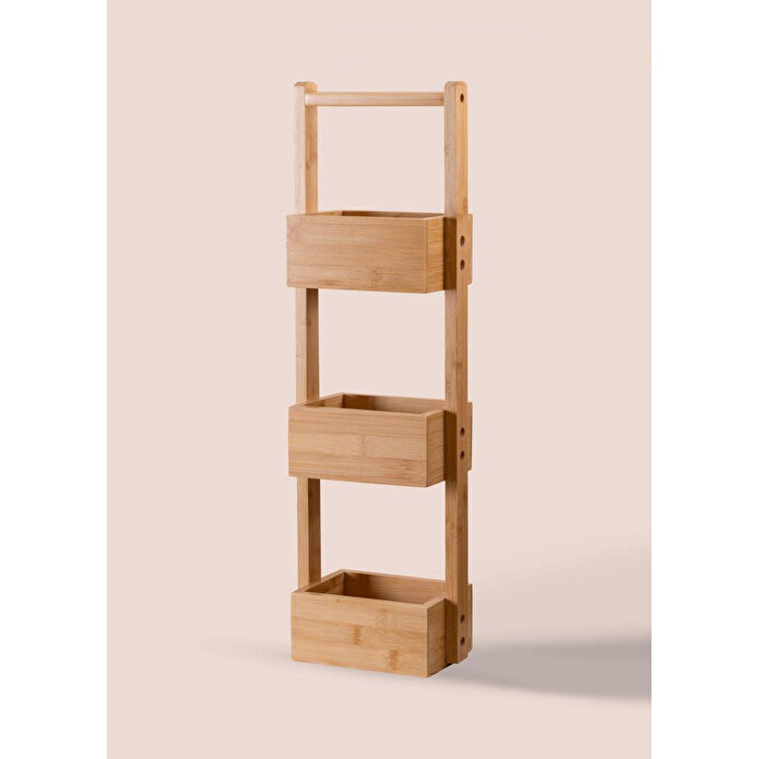 The Mia Bambu 3 Katlı Düzenleyici Raf 65x20x13 Cm