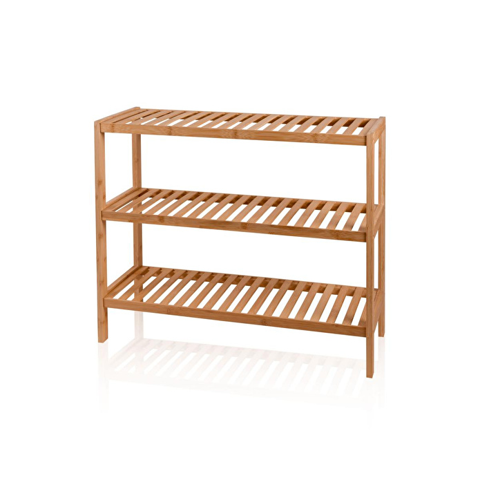 The Mia Bambu 3 Katlı Düzenleyici Dolap Raf Ayakkabılık 70x59x26 Cm