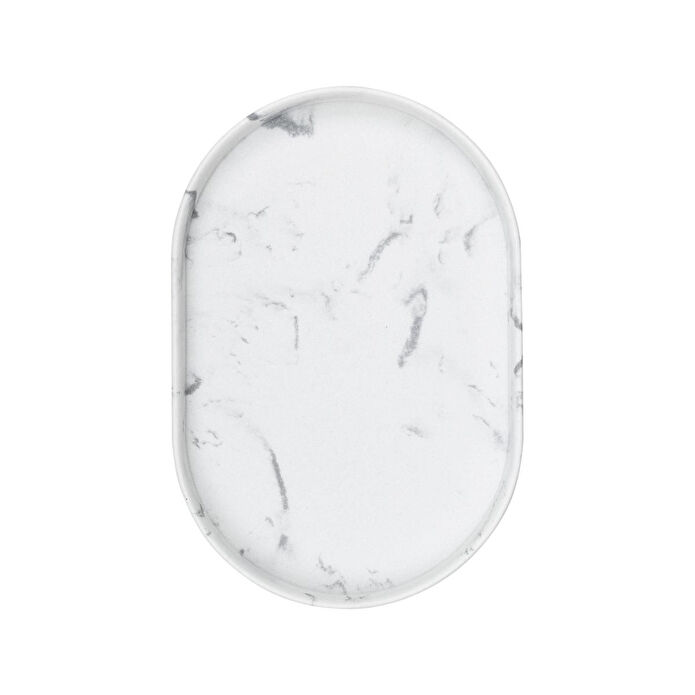 The Mia Marble Banyo Tepsisi Beyaz 30x20x3 Cm