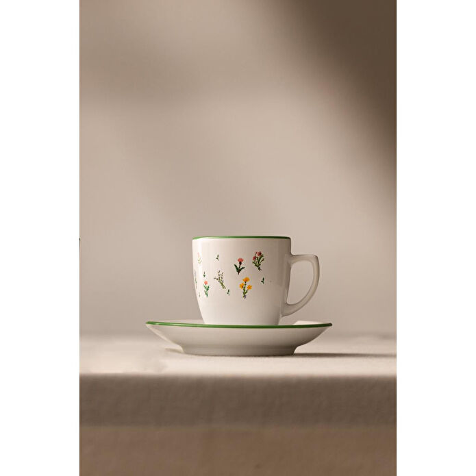 Rakle Botanical Seramik 2'li Kahve Fincan Takımı 110 Cc