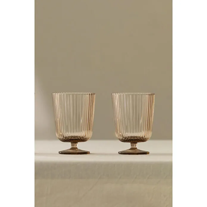 Rakle Splendid El Yapımı Kendinden Renkli 2'li̇ Cup Dondurmalık Seti Vizon 300 Cc